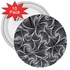 Fractal Sketch Dark 3  Buttons (10 Pack)  by jumpercat