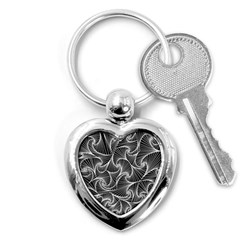 Fractal Sketch Dark Key Chains (heart)  by jumpercat