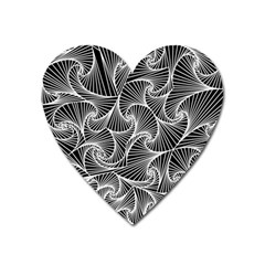 Fractal Sketch Dark Heart Magnet by jumpercat