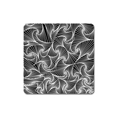 Fractal Sketch Dark Square Magnet by jumpercat