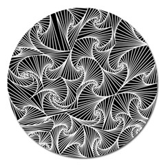 Fractal Sketch Dark Magnet 5  (round) by jumpercat