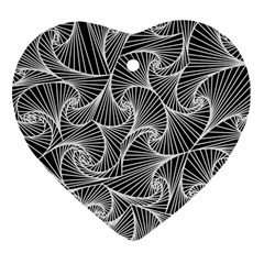 Fractal Sketch Dark Heart Ornament (two Sides) by jumpercat