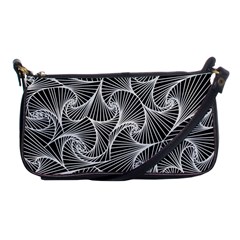 Fractal Sketch Dark Shoulder Clutch Bags by jumpercat