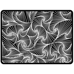 Fractal Sketch Dark Fleece Blanket (large)  by jumpercat