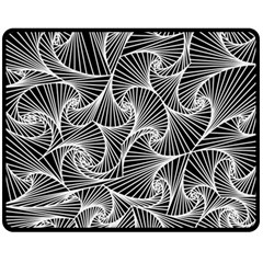 Fractal Sketch Dark Fleece Blanket (medium)  by jumpercat