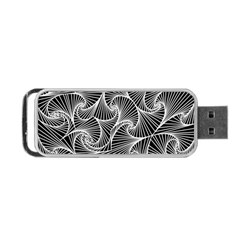 Fractal Sketch Dark Portable Usb Flash (two Sides)