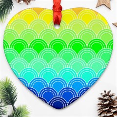 Art Deco Rain Bow Ornament (heart) by NouveauDesign