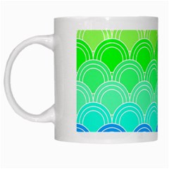 Art Deco Rain Bow White Mugs by NouveauDesign