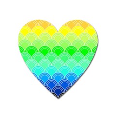 Art Deco Rain Bow Heart Magnet by NouveauDesign