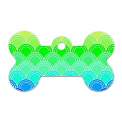 Art Deco Rain Bow Dog Tag Bone (one Side) by NouveauDesign