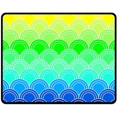 Art Deco Rain Bow Fleece Blanket (medium)  by NouveauDesign