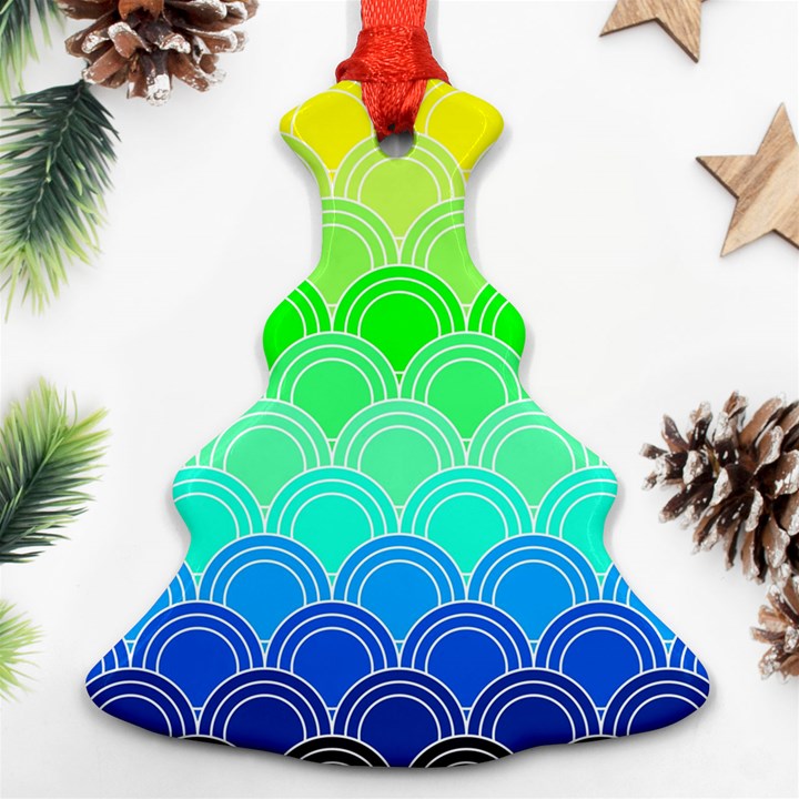 art deco rain bow Ornament (Christmas Tree) 