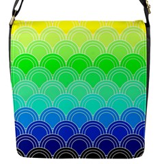 Art Deco Rain Bow Flap Messenger Bag (s) by NouveauDesign