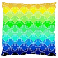 Art Deco Rain Bow Large Flano Cushion Case (two Sides) by NouveauDesign