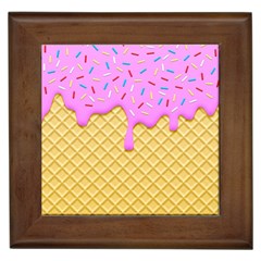 Strawberry Ice Cream Framed Tiles by jumpercat