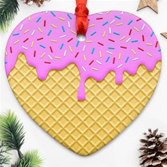 Strawberry Ice Cream Ornament (heart) by jumpercat