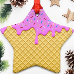 Strawberry Ice Cream Ornament (star) by jumpercat