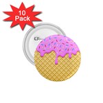 Strawberry Ice Cream 1.75  Buttons (10 pack) Front