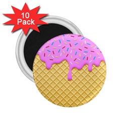 Strawberry Ice Cream 2 25  Magnets (10 Pack)  by jumpercat