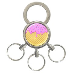 Strawberry Ice Cream 3-ring Key Chains by jumpercat