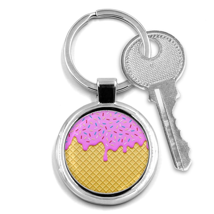 Strawberry Ice Cream Key Chains (Round) 