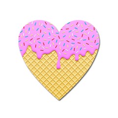 Strawberry Ice Cream Heart Magnet by jumpercat