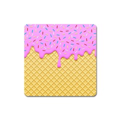 Strawberry Ice Cream Square Magnet by jumpercat