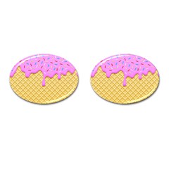 Strawberry Ice Cream Cufflinks (oval) by jumpercat