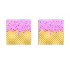 Strawberry Ice Cream Cufflinks (square) by jumpercat