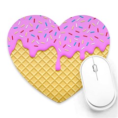 Strawberry Ice Cream Heart Mousepads by jumpercat