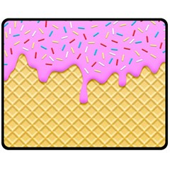 Strawberry Ice Cream Fleece Blanket (medium)  by jumpercat