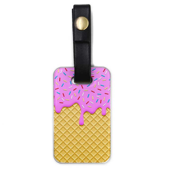 Strawberry Ice Cream Luggage Tags (One Side) 