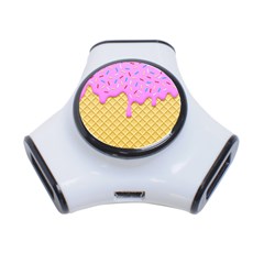 Strawberry Ice Cream 3-port Usb Hub by jumpercat