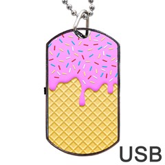 Strawberry Ice Cream Dog Tag Usb Flash (two Sides) by jumpercat