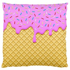 Strawberry Ice Cream Large Cushion Case (one Side) by jumpercat