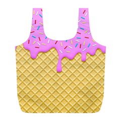 Strawberry Ice Cream Full Print Recycle Bags (l)  by jumpercat