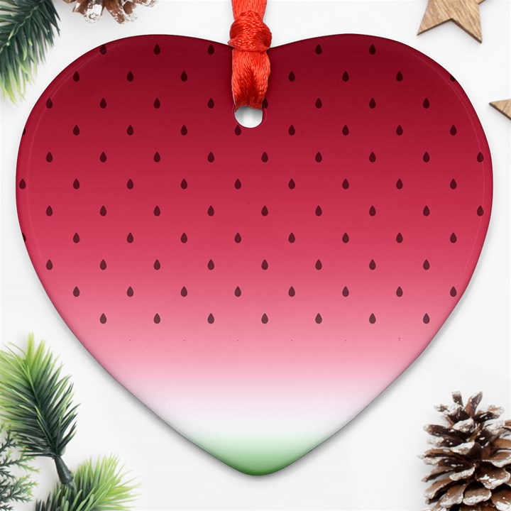 Watermelon Ornament (Heart)