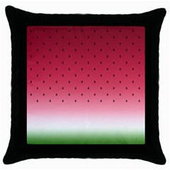 Watermelon Throw Pillow Case (black) by jumpercat