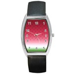 Watermelon Barrel Style Metal Watch Front