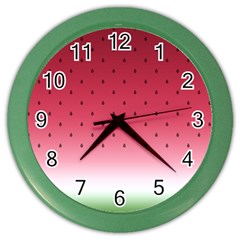 Watermelon Color Wall Clocks by jumpercat