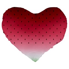 Watermelon Large 19  Premium Heart Shape Cushions by jumpercat