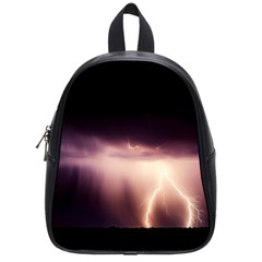 Storm Weather Lightning Bolt School Bag (small) by BangZart