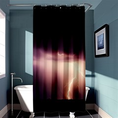 Storm Weather Lightning Bolt Shower Curtain 36  X 72  (stall)  by BangZart