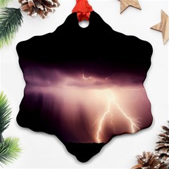 Storm Weather Lightning Bolt Ornament (snowflake) by BangZart