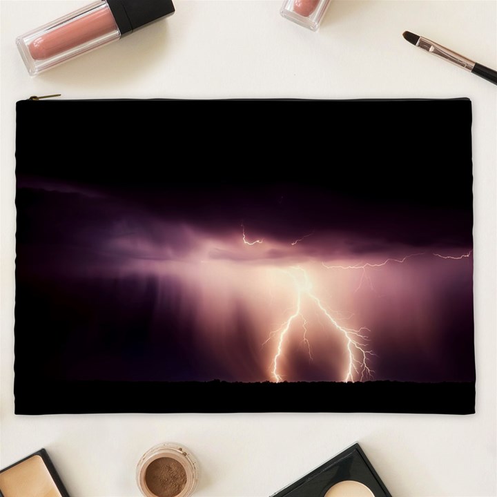 Storm Weather Lightning Bolt Cosmetic Bag (XXL) 