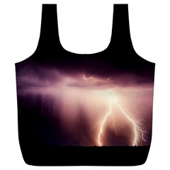 Storm Weather Lightning Bolt Full Print Recycle Bags (l)  by BangZart