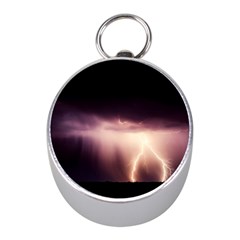 Storm Weather Lightning Bolt Mini Silver Compasses by BangZart