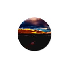 India Sunset Sky Clouds Mountains Golf Ball Marker by BangZart