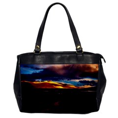 India Sunset Sky Clouds Mountains Office Handbags by BangZart