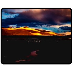 India Sunset Sky Clouds Mountains Fleece Blanket (medium)  by BangZart